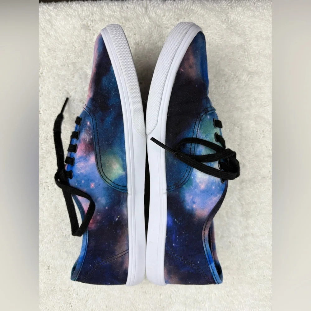Vans Lo Pro Sneakers in Purple and Blue “Cosmic Galaxy” Print on Canvas